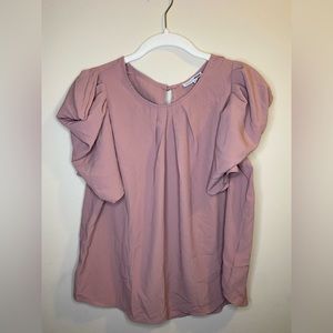 womens blush pink blouse!